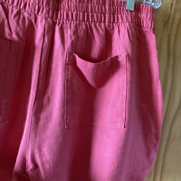 Women's Gap dark pink linen blend pull on chino shorts size L - NWT - Picture 7 of 10